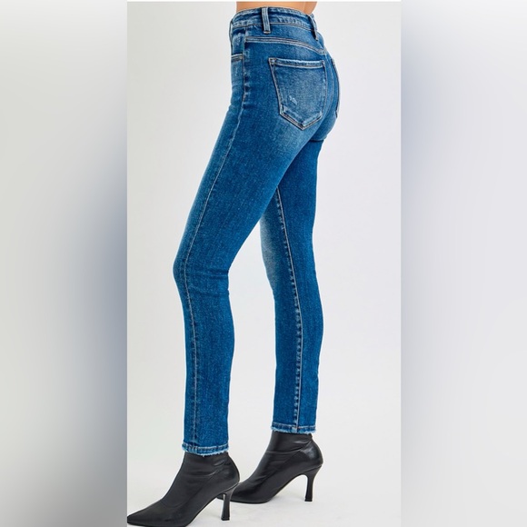 NWT RISEN TUMMY CONTROL HIGH RISE ANKLE SKINNY JEANS - Picture 4 of 4